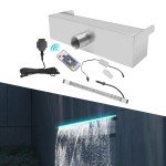 Stainless Steel Pool Fountain Waterfall with Remote