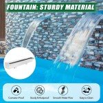Stainless Steel 23.6" Pool Fountain Waterfall