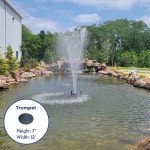1/4 HP Color-Changing Pond Fountain with 3 Patterns