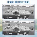 1HP Floating Pond Fountain Aerator with Timer 100FT Cord