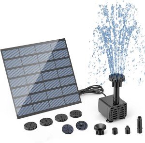 Floating Solar Fountain Pump for Ponds & Bird Baths