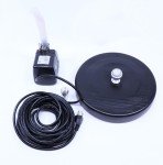 Floating Pond Fountain with Colorful LED Light Ring