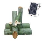 Solar Bamboo Fountain for Zen Garden Relaxation