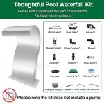 S-Shaped Stainless Steel Waterfall Fountain with LED Light