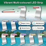 S-Shaped Stainless Steel Waterfall Fountain with LED Light