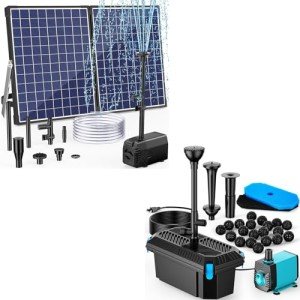35W Solar Fountain Pump & Pond Filter Kit