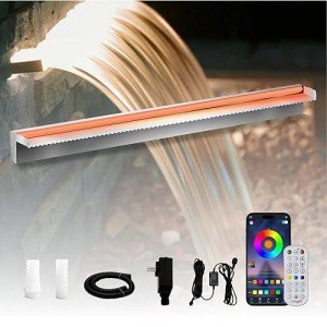 Stainless Steel Koi Pond Fountain with LED Lights