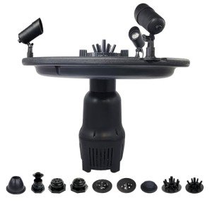 HALF OFF PONDS 1 HP Floating Fountain | 100 Foot Cord | 12 Patterns | Color-Changing Lights | Surface Aeration for Ponds | AQF150003X9-100