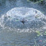 Pond Boss 1/4 HP Floating Fountain with 3 Bright White Lights, 50 Foot Power Cord - and Free Bonus Protective Pump Bag for Trouble-Free Operation.