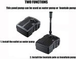 660 GPH Submersible Pond Filter Pump Fountain Kit