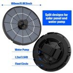 Solar Fountain Pump with 6 Nozzles for DIY Water Features