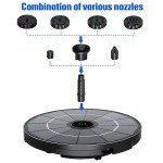 Solar Fountain Pump with 6 Nozzles for DIY Water Features