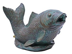 Verdigris Koi Decorative Fountain Kit with Pump