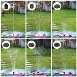 Solar Fountain Pump with 6 Nozzles for DIY Water Features