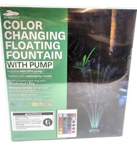 Color Changing Floating Pond Fountain with 16 Colors