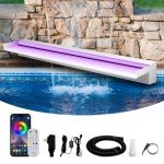 Stainless Steel Color Changing LED Pond Waterfall