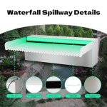 Stainless Steel Color Changing LED Pond Waterfall
