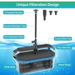 Solar Pond Filter & Pump Kit with Tubing