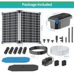Solar Pond Filter & Pump Kit with Tubing