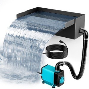 Stainless Steel Pond Waterfall Kit with Pump