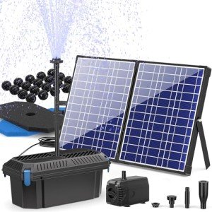 Solar Pond Fountain Pump Kit with Filter Box