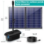 Solar Pond Fountain Pump Kit with Filter Box