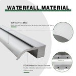 Stainless Steel Waterfall Spillway for Pools & Gardens