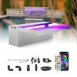Outdoor Waterfall Fountain with App Control & LED Lights