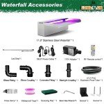 Outdoor Waterfall Fountain with App Control & LED Lights