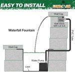 Outdoor Waterfall Fountain with App Control & LED Lights