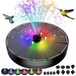 Colorful Solar Floating Pool Fountain with LED Lights