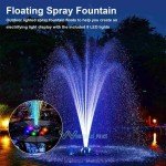 Colorful Solar Floating Pool Fountain with LED Lights