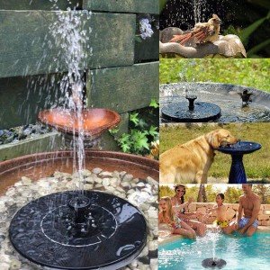Solar Powered Floating Bird Bath Fountain