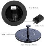 Solar Powered Floating Bird Bath Fountain
