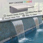 12" LED Pool Waterfall Fountain for Gardens
