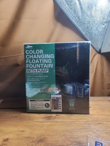 Color Changing Floating Fountain with Pump 400 GPH