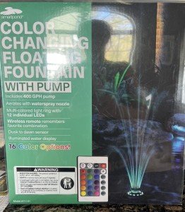 Color Changing Floating Fountain with Pump
