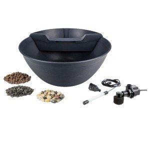AquaGarden Steel Gray Mini Patio Pond Kit