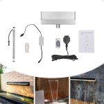 Stainless Steel Fountain Spillway with LED Remote