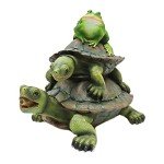 Frog on Turtles Pond Fountain with Pump Kit