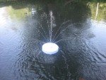 Floating Pond Fountain with Lights and Nozzles