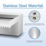 Stainless Steel Pond Fountain Waterfall Spillway Kit