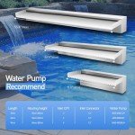 Stainless Steel Pond Fountain Waterfall Spillway Kit