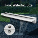 Stainless Steel Pond Fountain Waterfall Spillway Kit