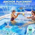 Rechargeable Floating Pool Fountain with Underwater Lights