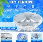 Rechargeable Floating Pool Fountain with Underwater Lights