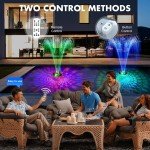 Rechargeable Floating Pool Fountain with Underwater Lights