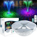 Rechargeable Floating Pool Fountain with Underwater Lights