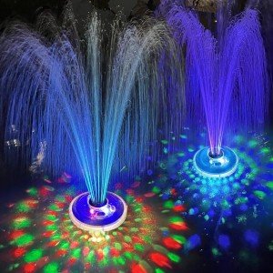 Rechargeable Floating Pool Fountain with Underwater Lights