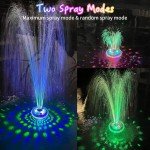 Rechargeable Floating Pool Fountain with Underwater Lights